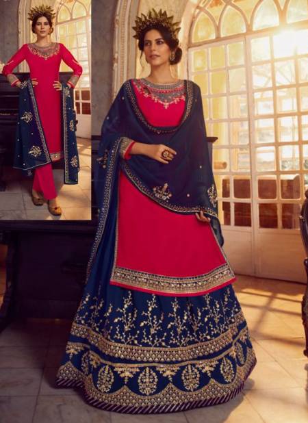 Pink And Blue Colour FIONA GULRANG 2 Heavy Wedding Wear Embroidery Salwar Kameez Collection 23022